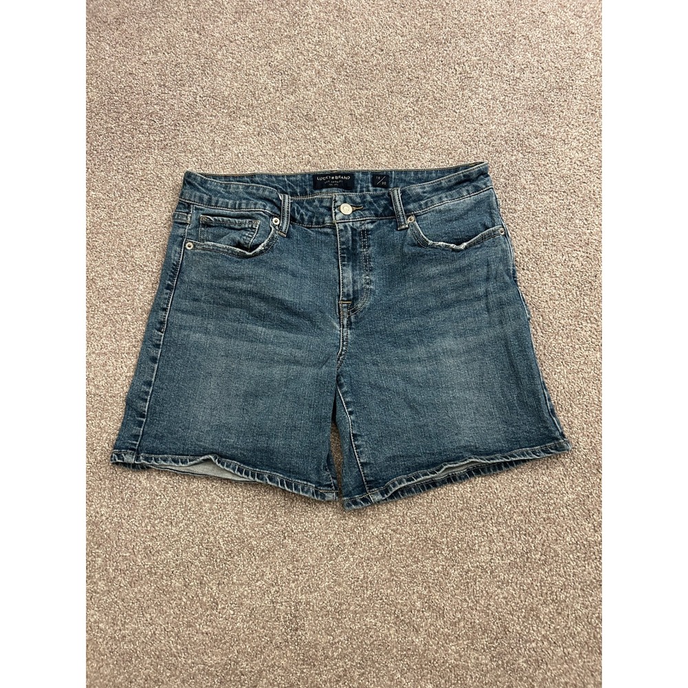 Lucky Brand Denim Short Women 10/30 Blue Excellent Mid Rise Stretch Casual Denim